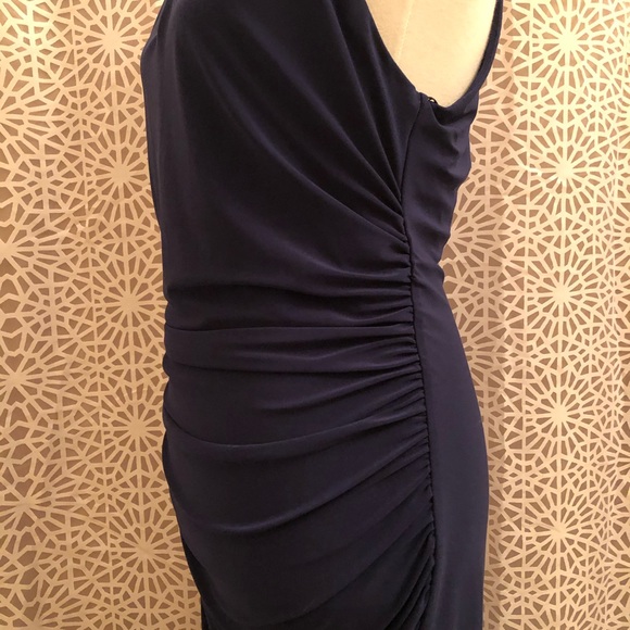 NWT Laundry by Shelli Segal Long Beaded Blue Dress - Picture 12 of 15